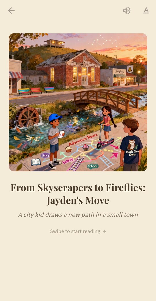 Read it, or let the app read it to you – Smarter Stories app screenshot