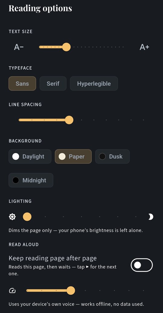 Read it your way – Smarter Stories app screenshot