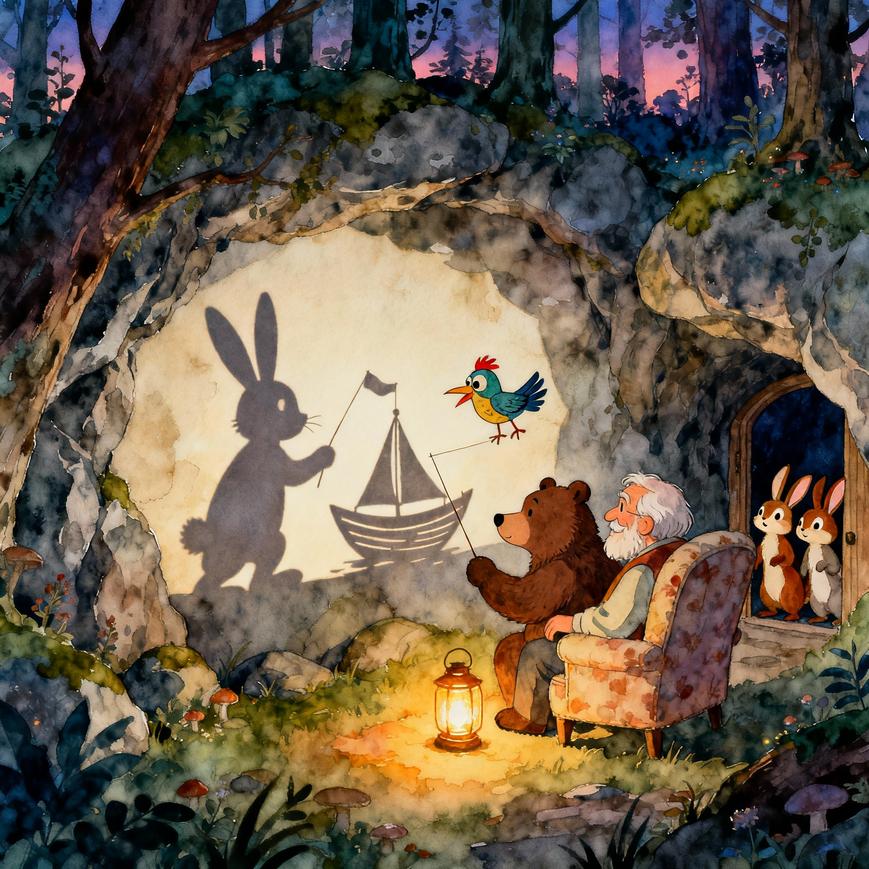 Grandpa's Shadow Puppet Adventure Night