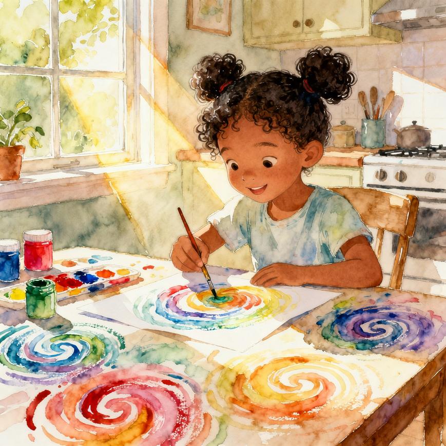 Maya's Colorful Brush and Heart